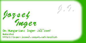 jozsef inger business card